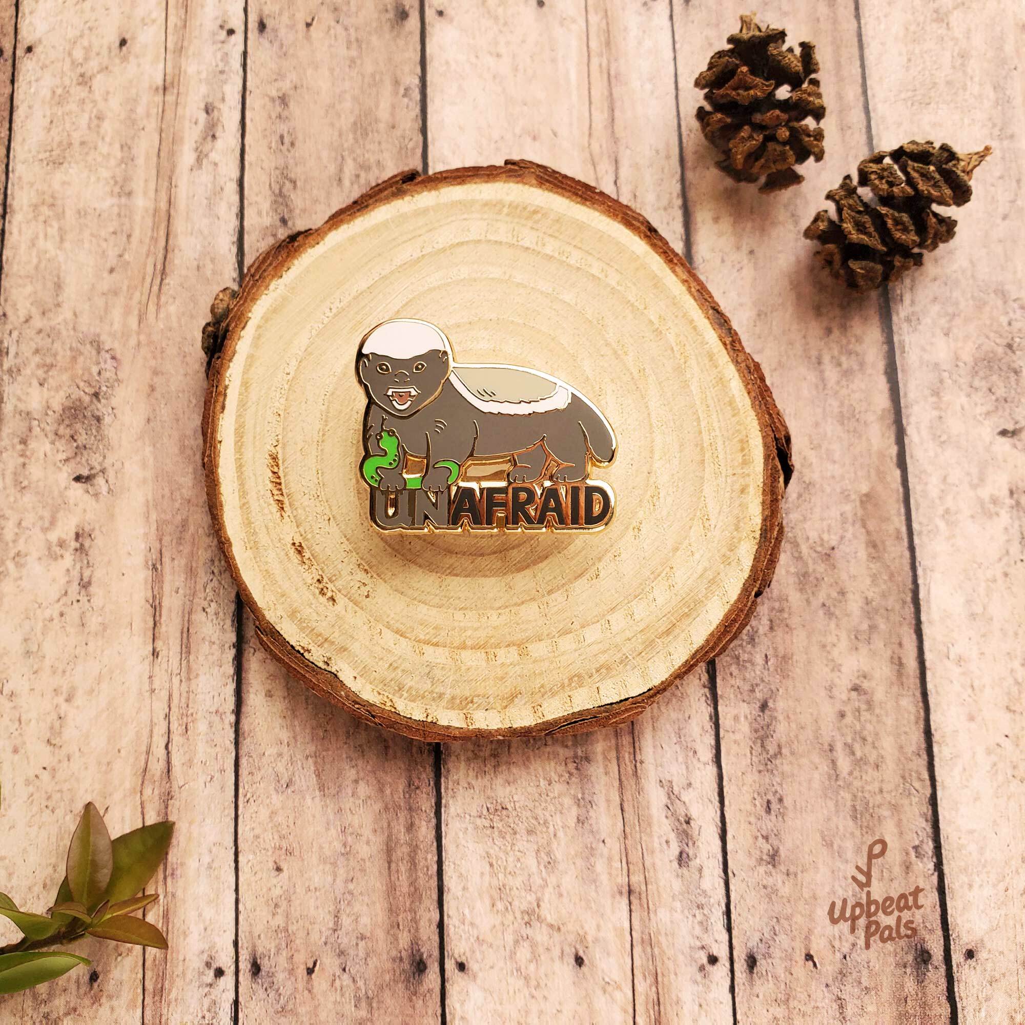Brave Honey Badger Enamel Pin Unafraid Lilycli And Upbeatpals At Brave Honey Badger Enamel Pin Unafraid Lilycli And Upbeatpals At